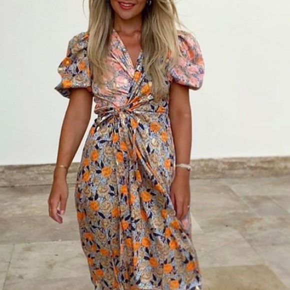 Influencer Fav - Gold Zsa Zsa Wrap Dress - US 10 - Picture 10 of 10